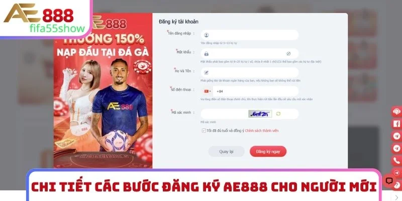 Chi tiết các bước đăng ký AE888 cho người mới