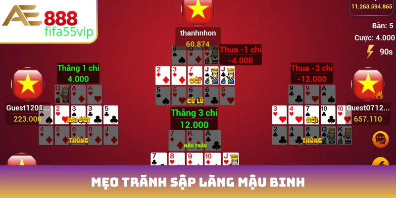 Mẹo tránh sập làng Mậu Binh